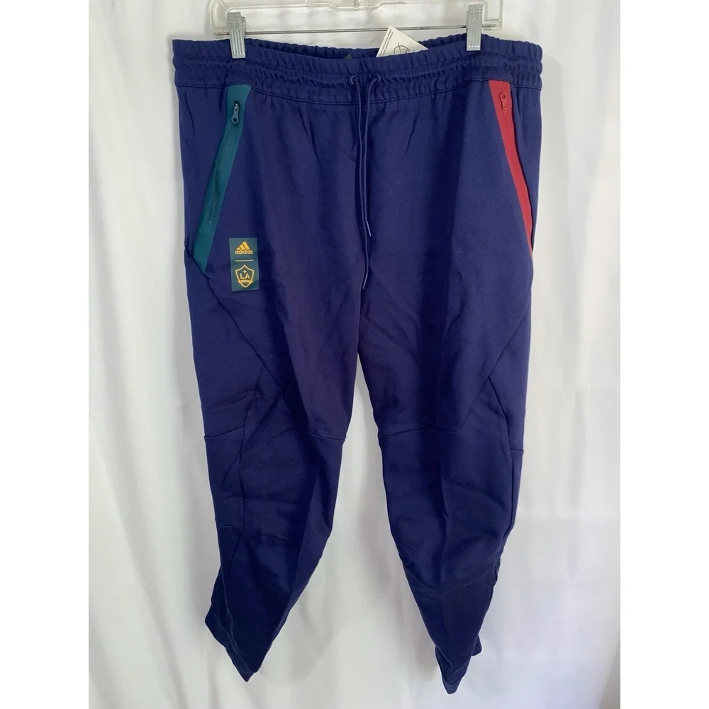 NWT Adidas LA Galaxy Travel Pants MLS Soccer Mens 2XL